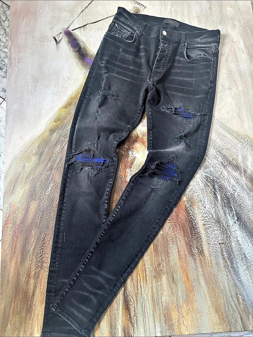 AMIRI Distressed Skinny Jeans